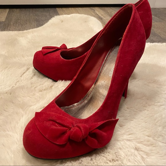 NWOB JustFab Magda Red Soft Stiletto Round Toe Heel with Side Bow size 9 - Picture 10 of 10